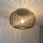 Industrial flush ceiling light black, Karly