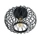 Industrial flush ceiling light black, Asli