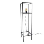 Industrial floor lamp black, Redox, with switch