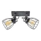 Industrial ceiling spotlight black, Lidia