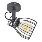 Industrial ceiling spotlight black, Lidia