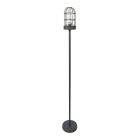 Industrial floor lamp black, Nova, with switch