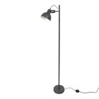 Industrial floor lamp black, Belga, with switch
