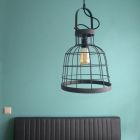 Industrial dining table hanging lamp black, Kay