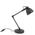 Industrial table lamp black, Ferdy, with switch