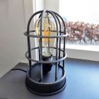 Industrial table lamp grey, Nova, with switch