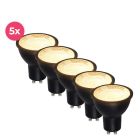 5-pack Black GU10 LED spot Antonie, 3 Watt, 2700K (Warm white)