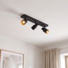 Aluminium ceiling spotlight black, Eleno