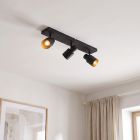 Aluminium ceiling spotlight black, Eleno