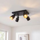 Aluminium ceiling spotlight black, Eleno