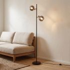 Modern floor lamp grey, Avery, with switch
