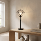 Industrial table lamp black, Jochem, with switch