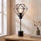 Industrial table lamp black, Jochem, with switch