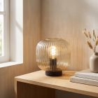Design table lamp amber, Charlois, with switch