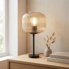 Design table lamp amber, Charlois, with switch