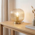 Design table lamp amber, Charlois, with switch