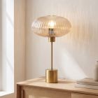 Design table lamp amber, Charlois, with switch