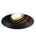 Modern trimless recessed downlight black, Wilhelm, GU10