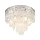 Design flush ceiling light chrome, Mirac
