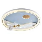 Metal children's ceiling light blue, Astronaut, 42W, 3000K LED, 3-step dimmable