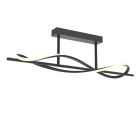 Modern ceiling light black, Levon, 30W, 3000K LED, 3-step dimmable