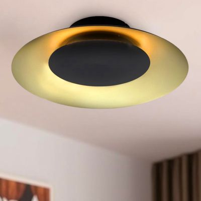 Modern flush ceiling light gold, Denyse, 15W, 3000K LED