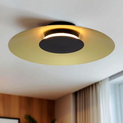 Modern flush ceiling light gold, Denyse, 15W, 3000K LED