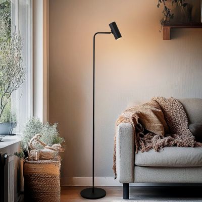 Modern floor lamp black, Carlos, with switch