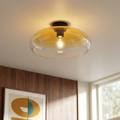 Modern flush ceiling light amber, Arif
