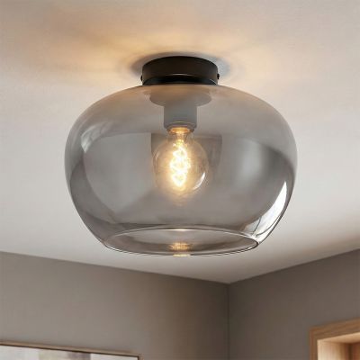 Design ceiling light grey, Vidro