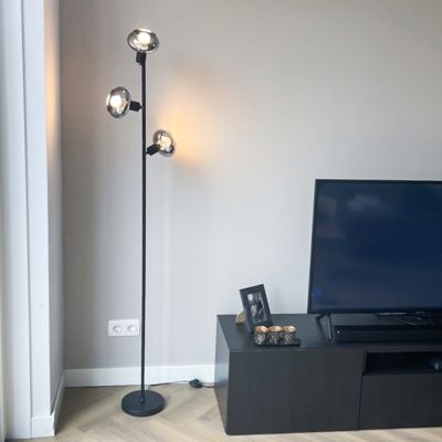 Design floor lamp black, Skip, with switch