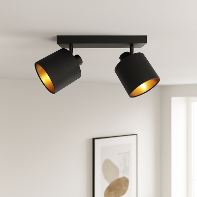 Modern ceiling spotlight black, Koge