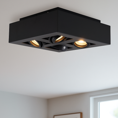 Modern surface mounted downlight black, Akira