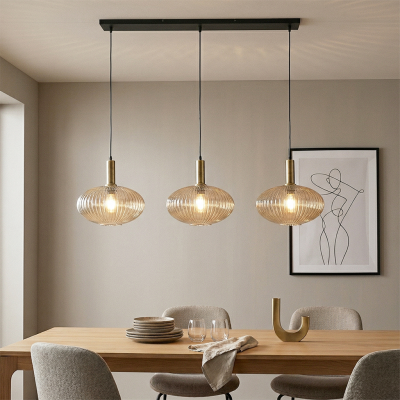 Retro pendant light amber, Charlois
