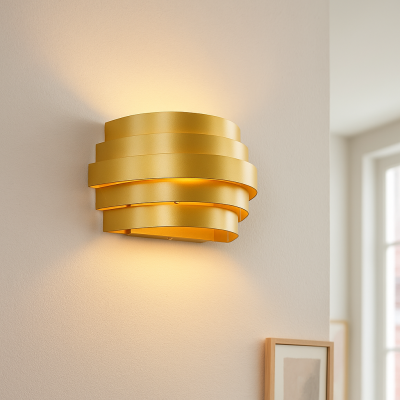 Modern up down wall light gold, Sonay