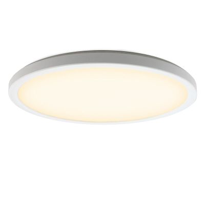 Plastic flush ceiling light white, Shona, 22W, 3000K LED, 3-step dimmable