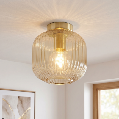 Retro ceiling light amber, Charlois