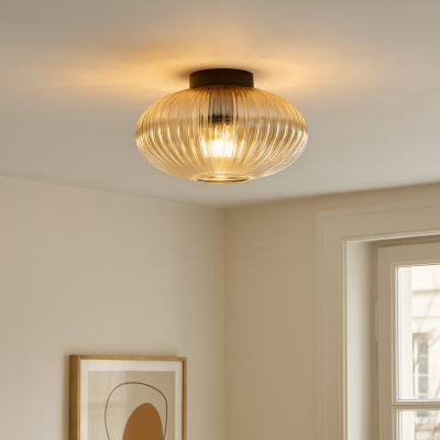 Design flush ceiling light amber, Charlois