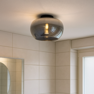 Design bathroom ceiling light grey, Vidro, IP44