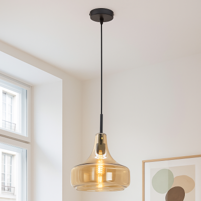 Modern pendant light amber, Yael