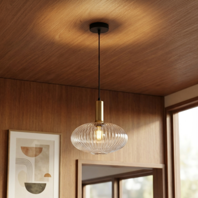 Retro pendant light transparent, Charlois