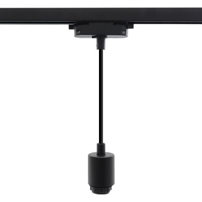 Plastic 1 phase track lighting spotlight black,