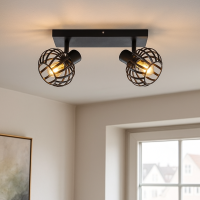 Industrial ceiling spotlight black, Lieve