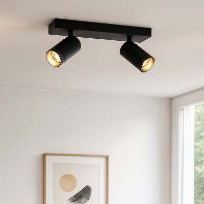 Modern ceiling spotlight black, Nadi