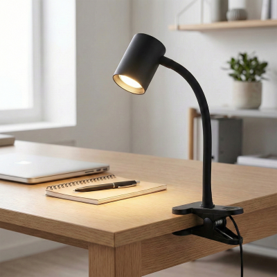 Modern clip spotlight black, Elena, with switch