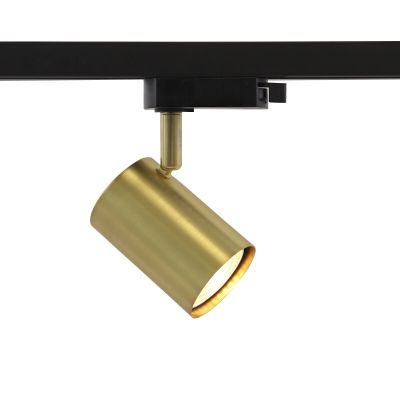 Modern 1 phase track lighting spotlight brass, Elena