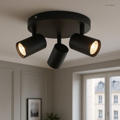 Modern ceiling spotlight black, Elena