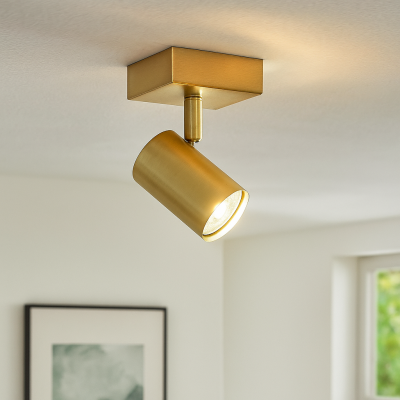 Modern ceiling spotlight brass, Elena