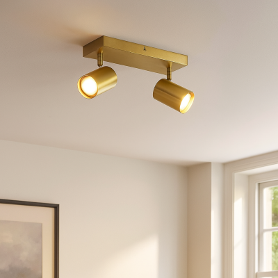 Modern ceiling spotlight brass, Elena