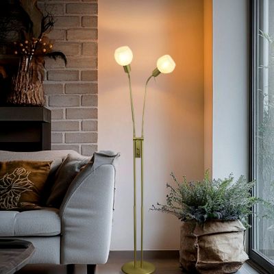 Design floor lamp white, Ayleen, with switch
